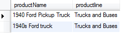 mysql boolean tex searches - product name with keyword Truck